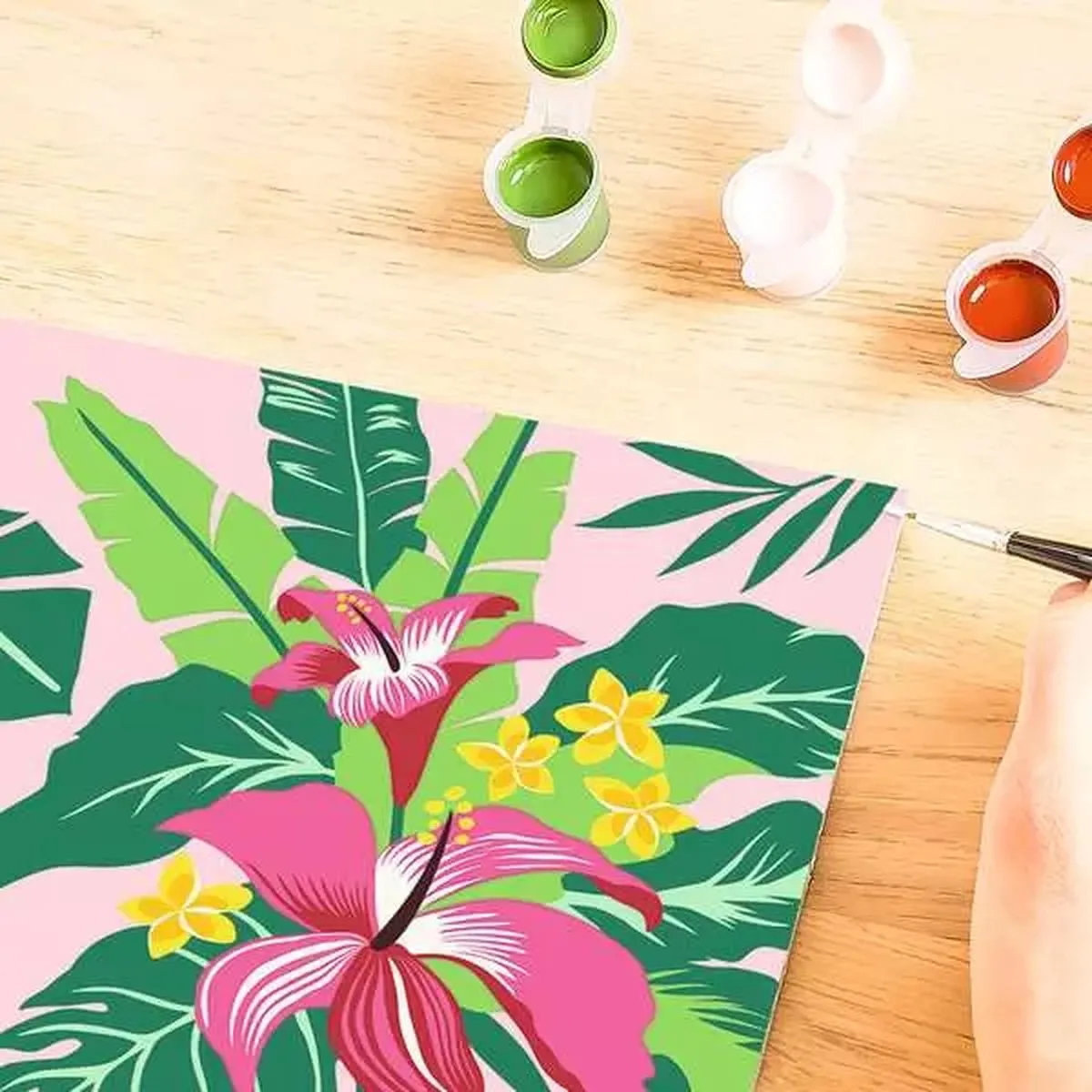 Ravensburger CreArt Tropical Plants Schilderen op nummer - 15 Kleuren - Multicolor