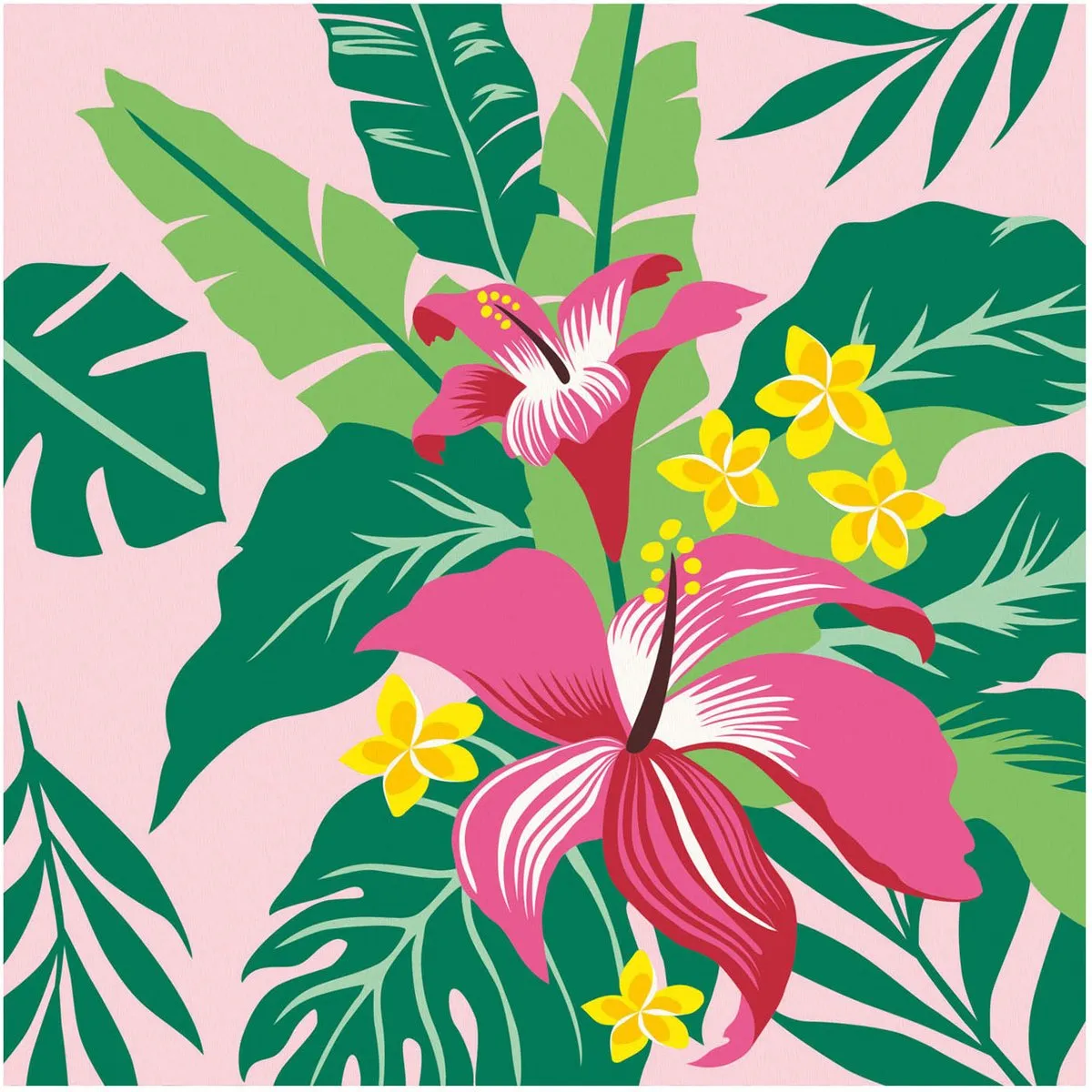 Ravensburger CreArt Tropical Plants Schilderen op nummer - 15 Kleuren - Multicolor - afbeelding 6 van 6