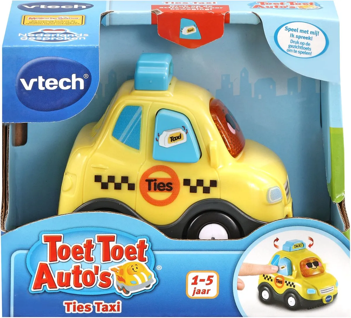 VTech Toet Toet Auto’s Ties Taxi - Speelgoedauto - Speelfiguur - 4x AAA