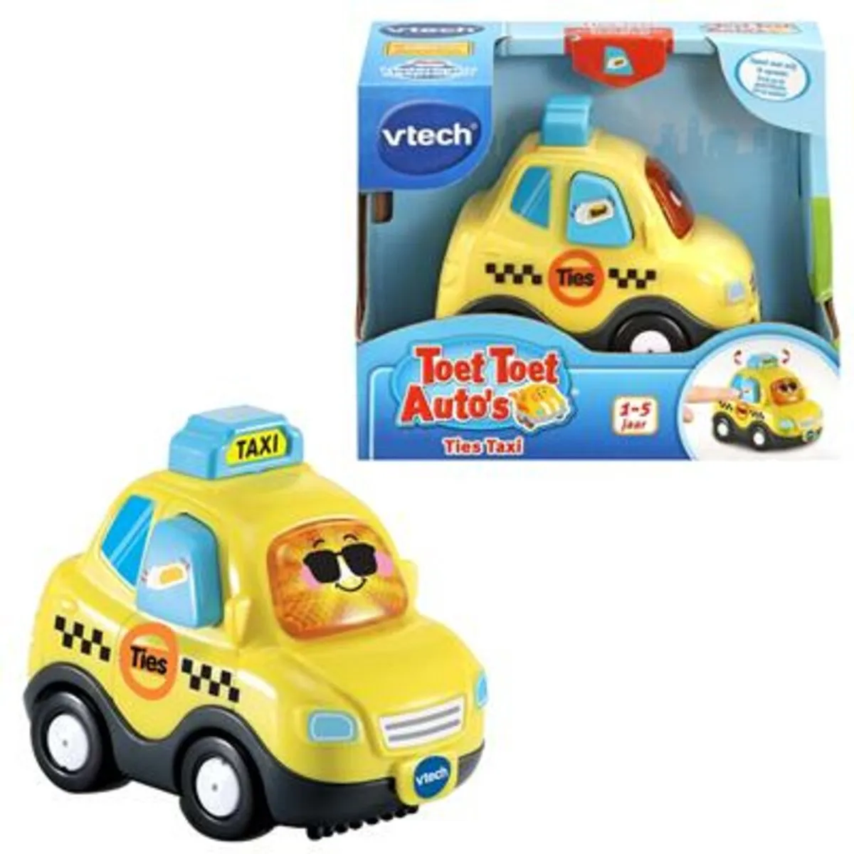 VTech Toet Toet Auto’s Ties Taxi - Speelgoedauto - Speelfiguur - 4x AAA