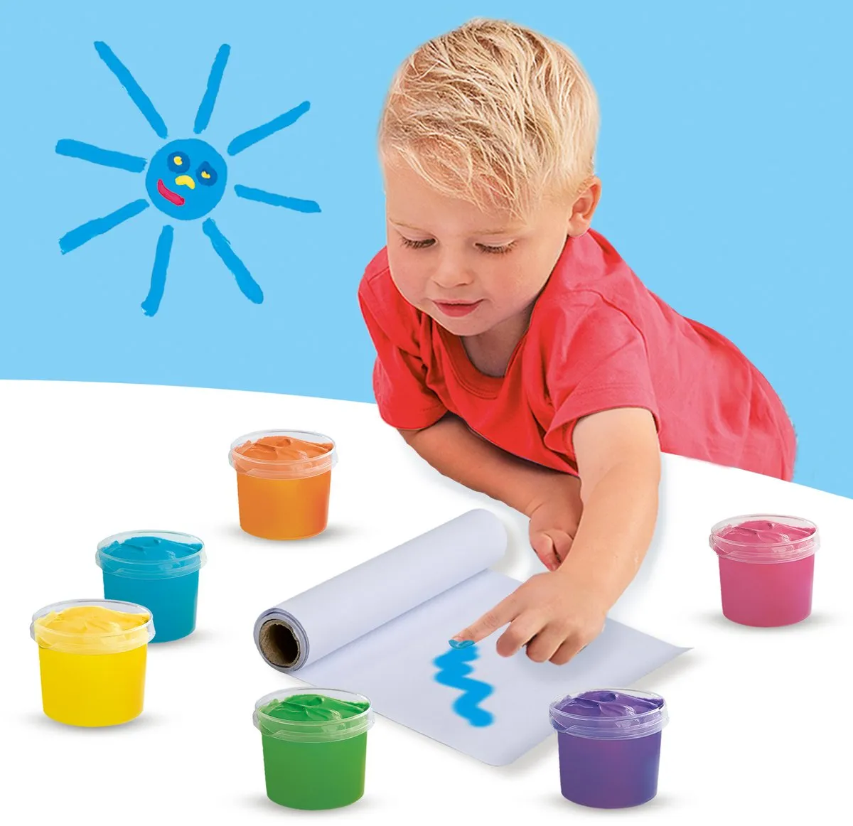 SES Creative Vingerverf Mega Set 6x110ml - 6 Kleuren