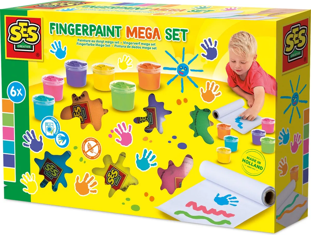 SES Creative Vingerverf Mega Set 6x110ml