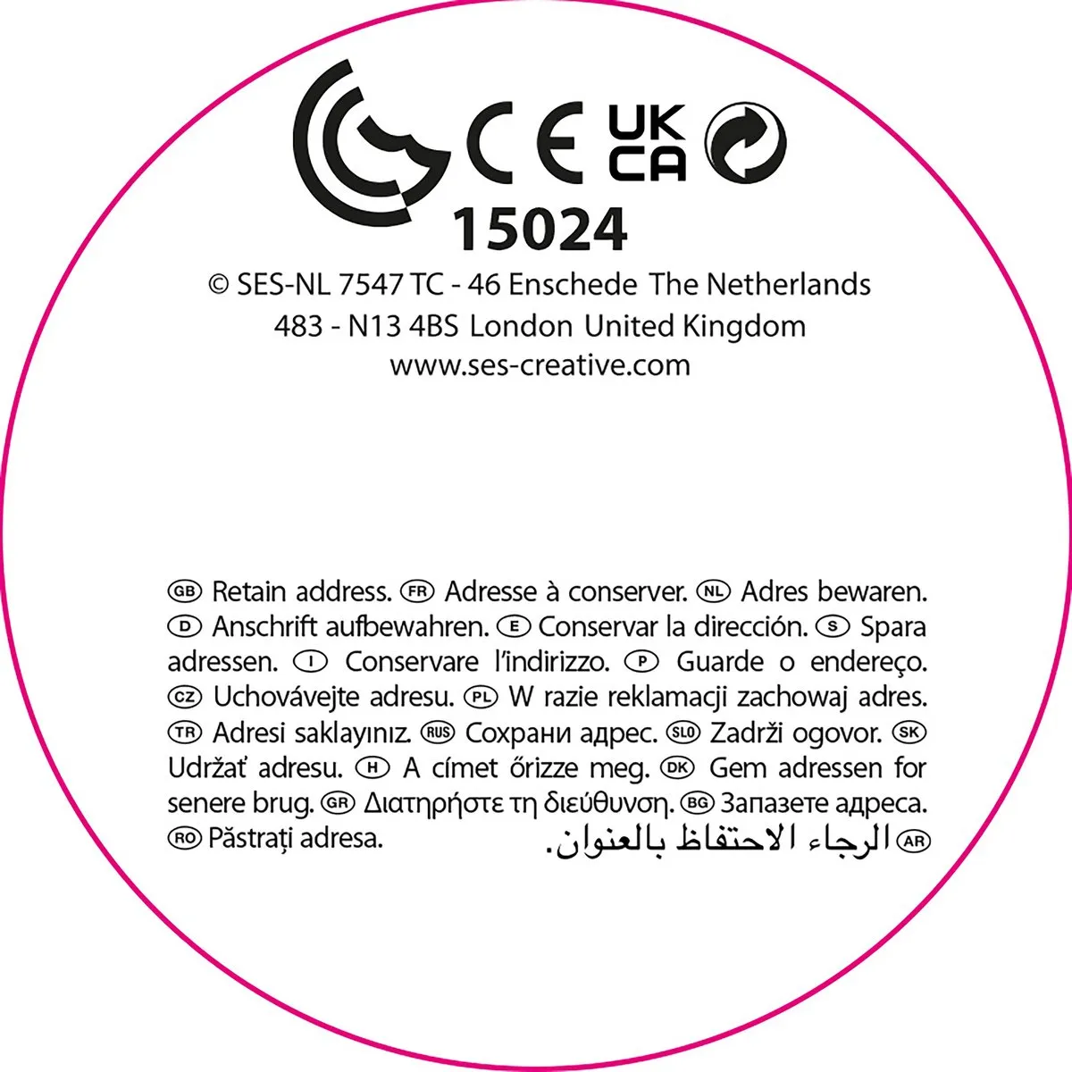 SES Creative Marble Slime Roze & Paars 200g