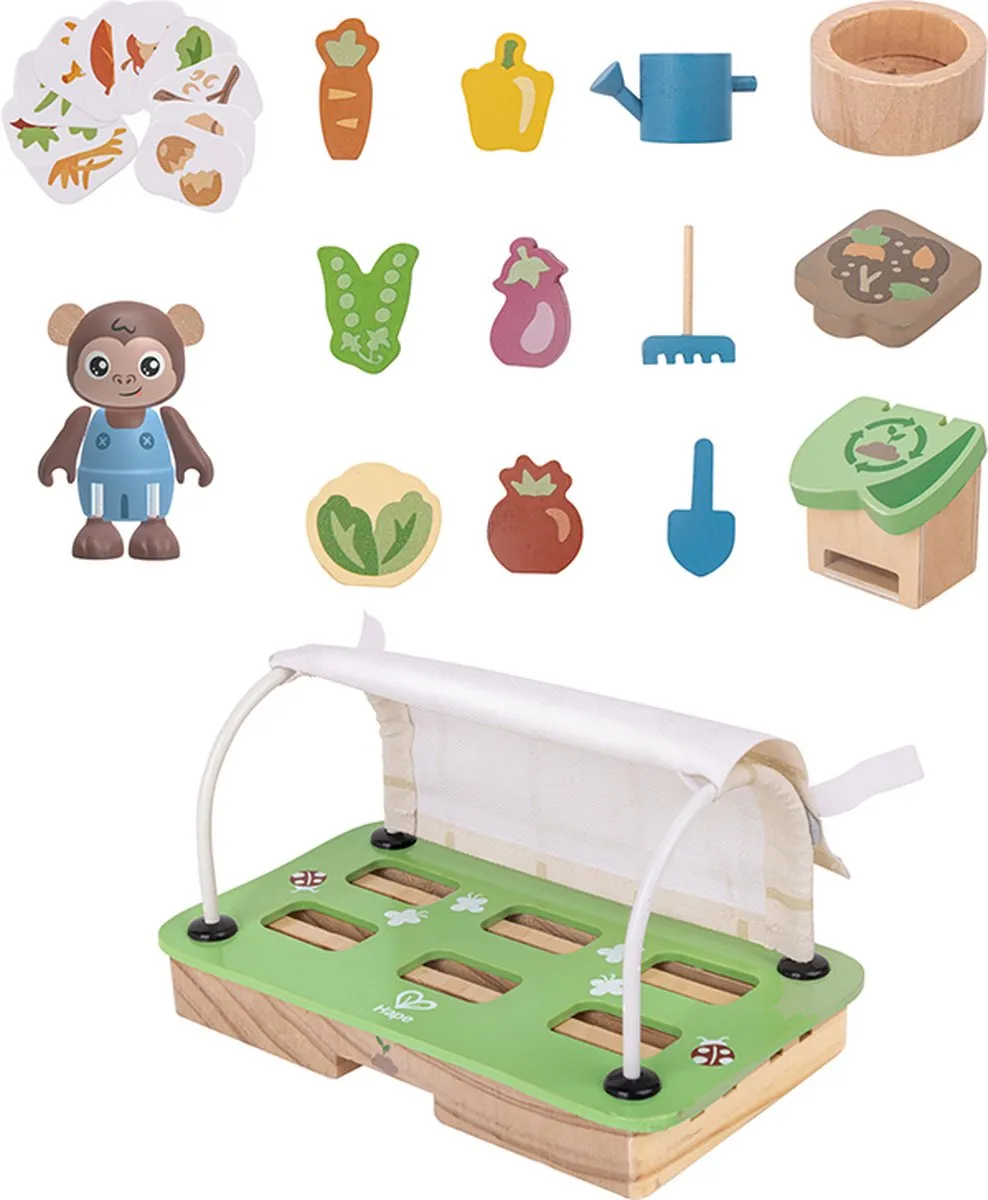 Hape Biologische Kas - Poppenhuispop - 1 Meubel - Veelkleurig