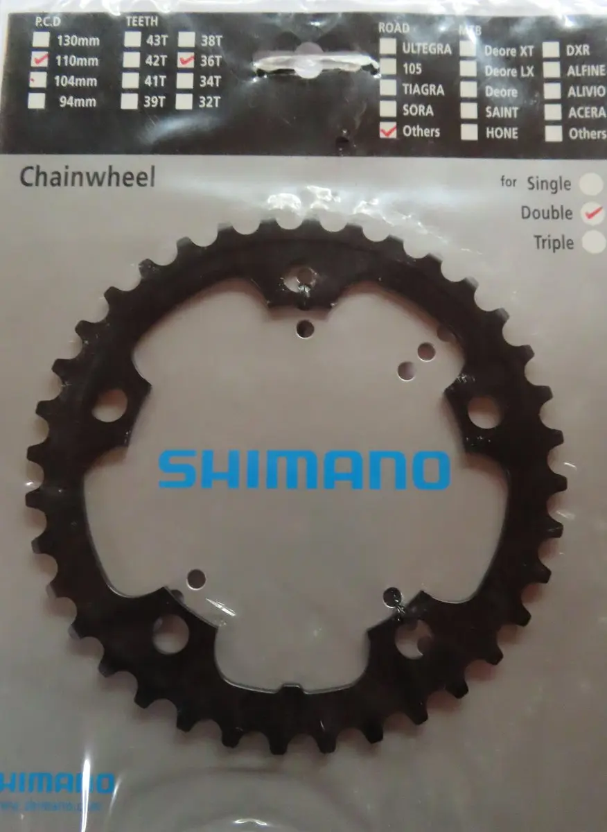 Kettingblad 36T Shimano FC-CX50 Zwart