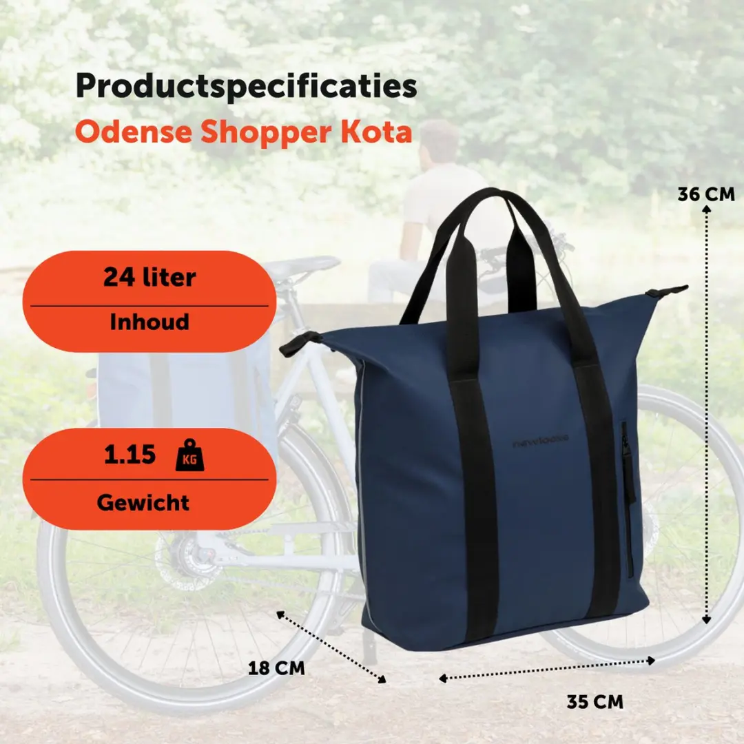 New Looxs Odense Kota Fietstas - 24L - Dark Blue