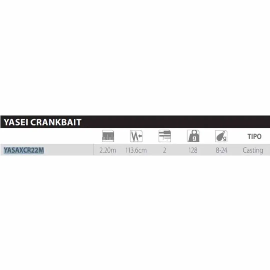 Shimano Yasei Crankbait 2,20m - 8-24g - Zilver