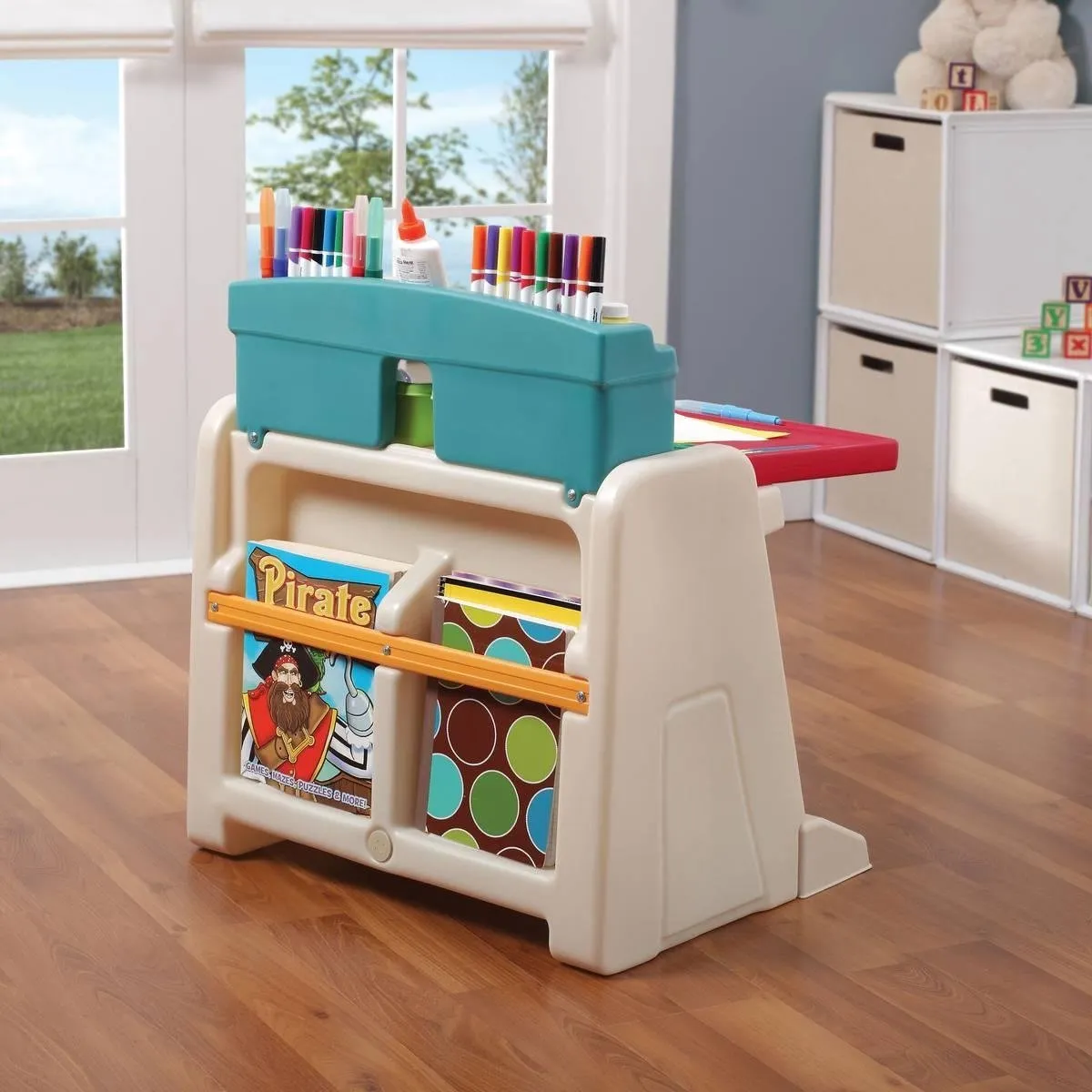 Step2 Flip & Doodle Easel Bureau - Knutseltafel Beige/Rood