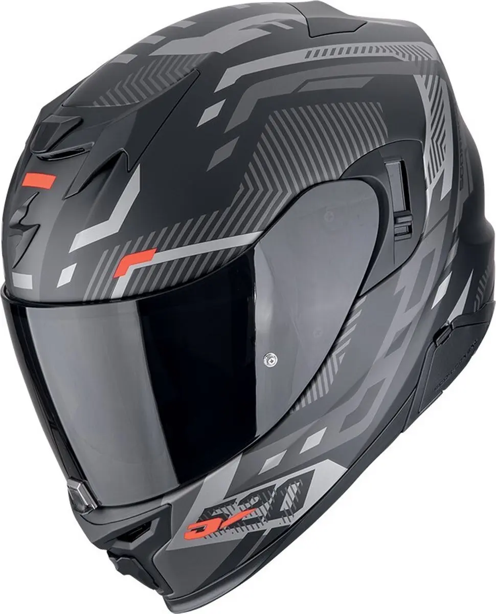 Scorpion Exo-520 Evo Air Ranka Matt Black-Silver-Red