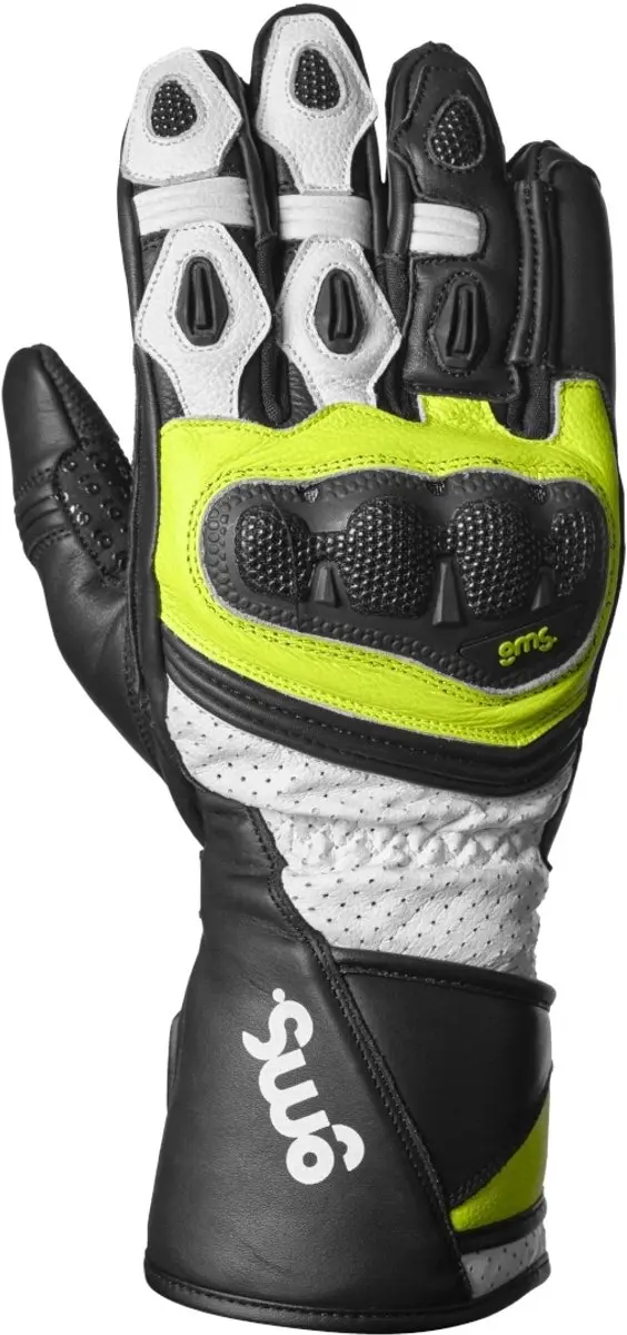 gms GR-1 SF Zwart Wit Geel Geperforeerde Handschoenen