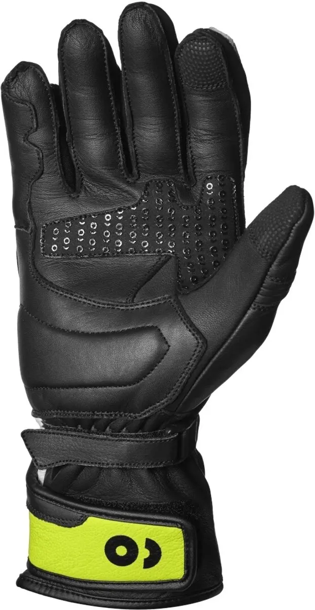 Gms GR-1 SF Geperforeerde Handschoenen L - Zwart/Wit/Geel