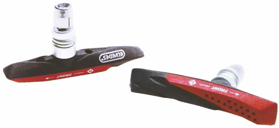 Elvedes V-brake Remblokken 72mm - Zwart/Rood