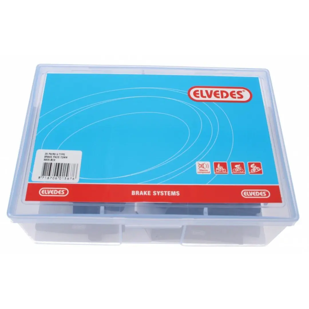Elvedes Remblokrubbers V-brake 72x10mm - 50 Stuks - afbeelding 4 van 6