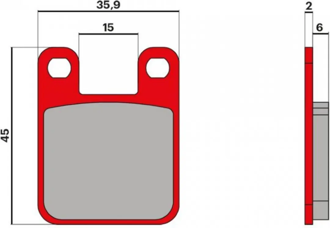 malossi remblok voor derbi 50 senda drd x-treme motor 2005 tot 2011 6215076s nie