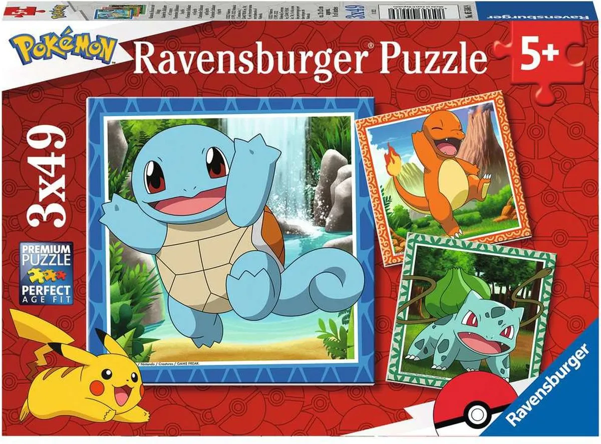 Ravensburger Pokémon Puzzels 49 Stuks - 3x Multicolor