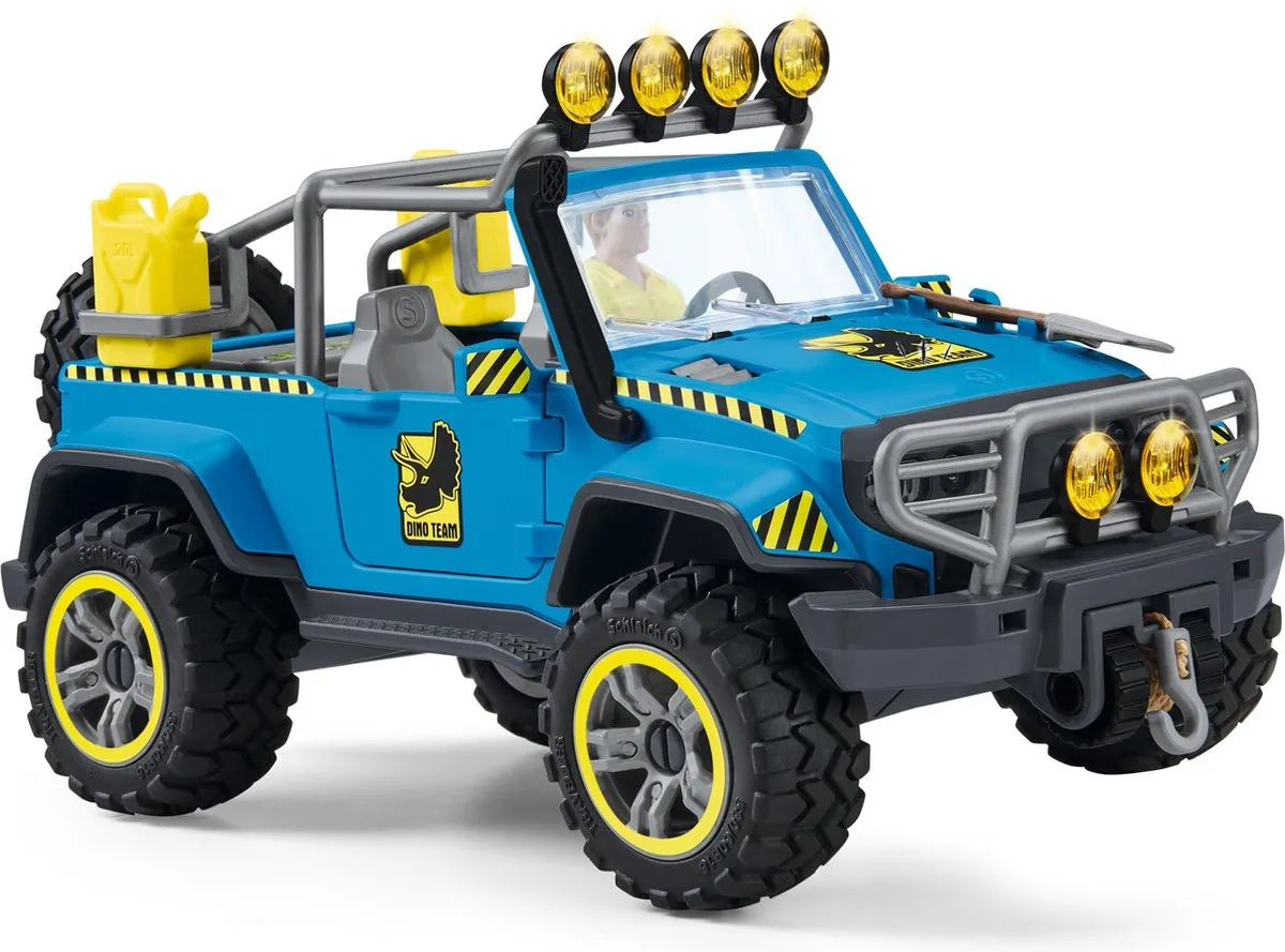 Schleich Speelfigurenset Terreinwagen met Dino-Buitenpost 14-delig - Multikleuren