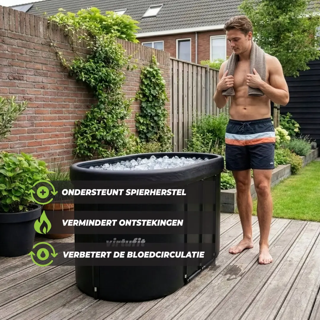 Virtufit IJsbad Ovaal VF13108 - 500L - Antraciet
