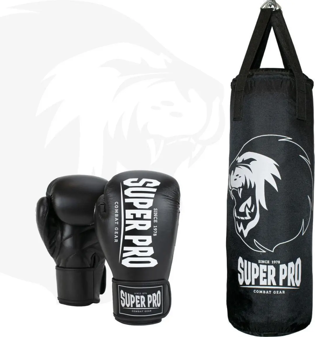 Super Pro Combat Gear Bokszakset - Hangend - Zwart/Wit