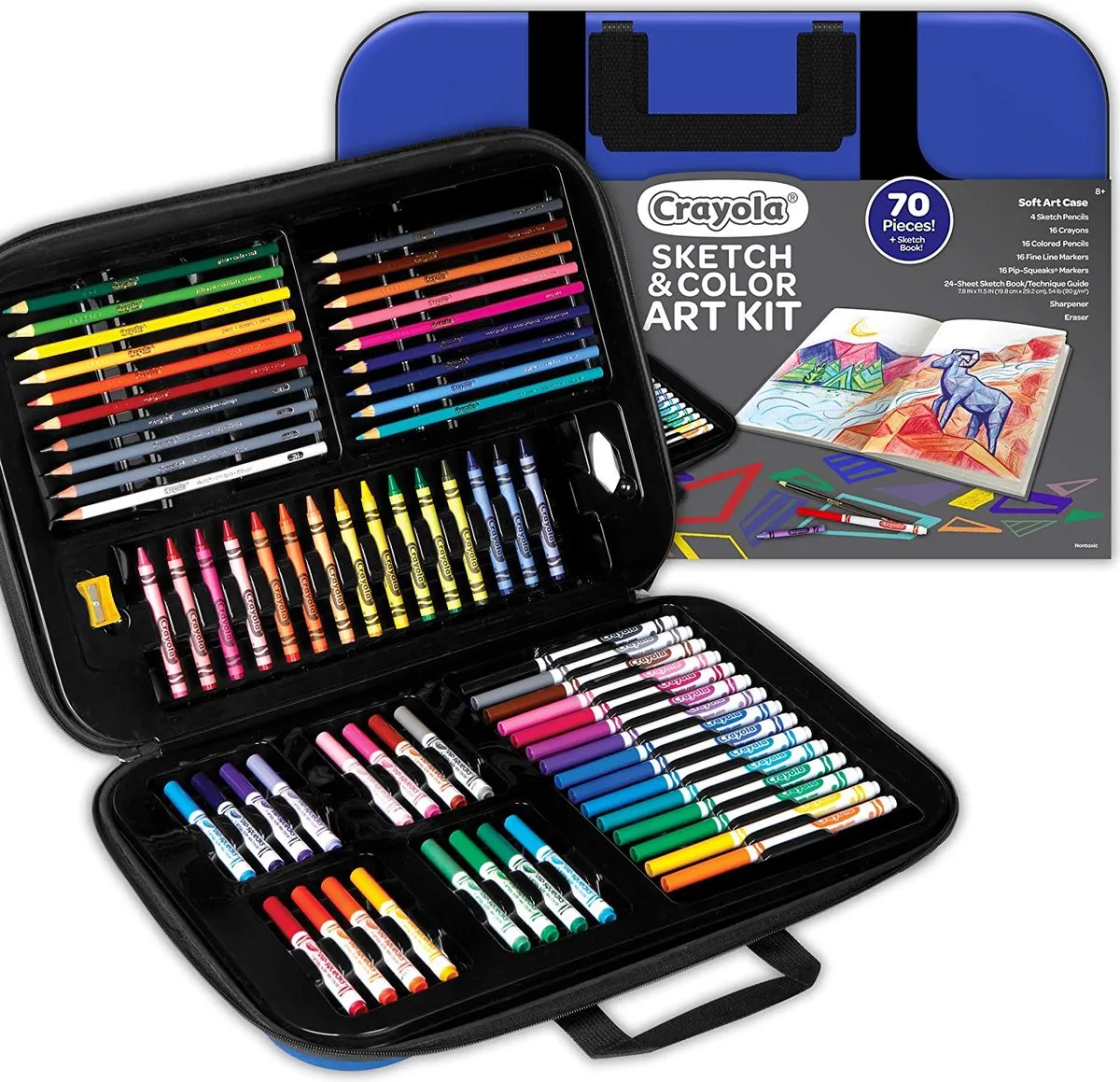 Crayola Sketch and Color Art Kit - 70 Stuks - Veelkleurig