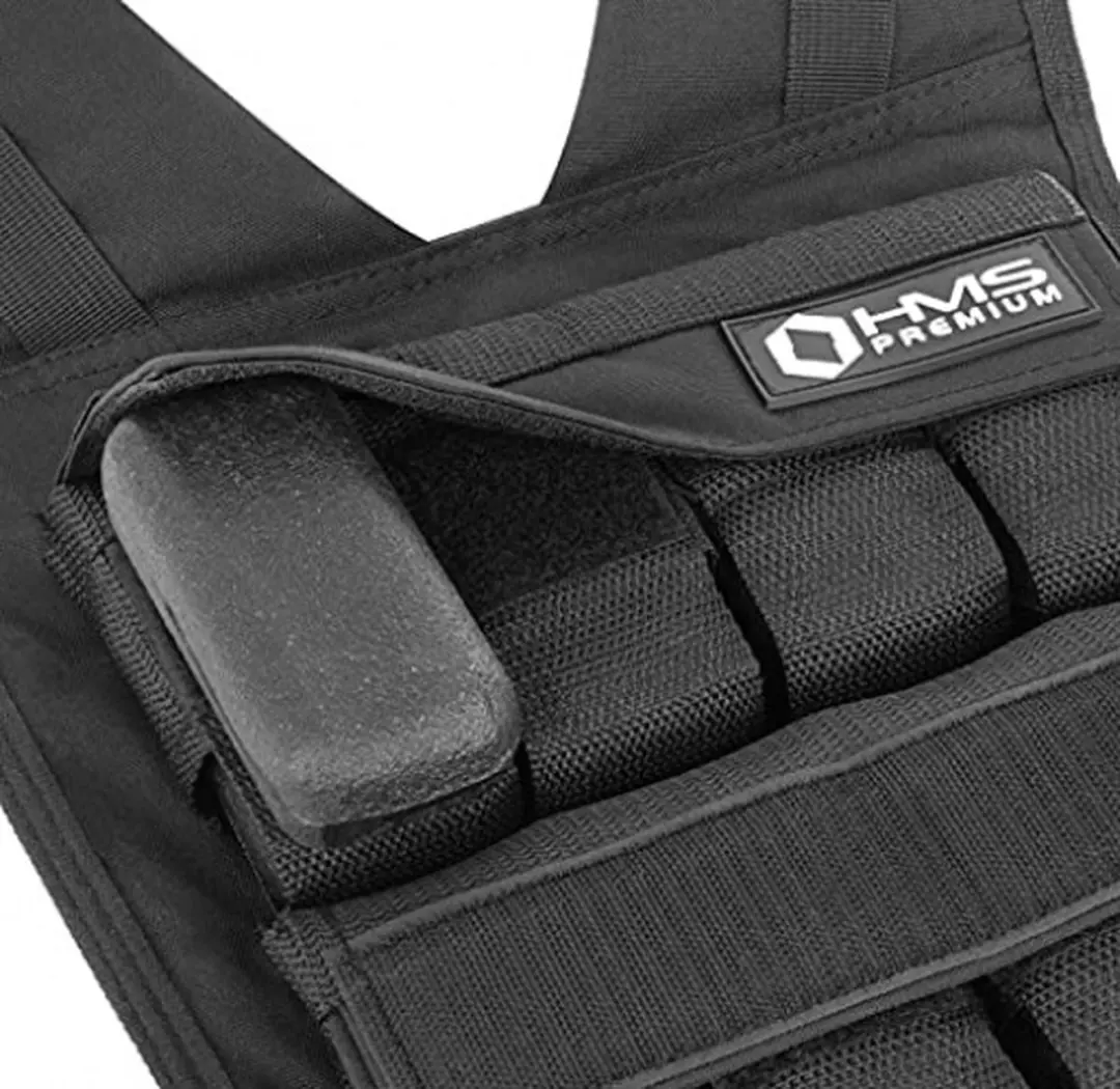 HMS Premium KTO16 Gewichtsvest 16kg - Verstelbaar - Zwart - afbeelding 3 van 6