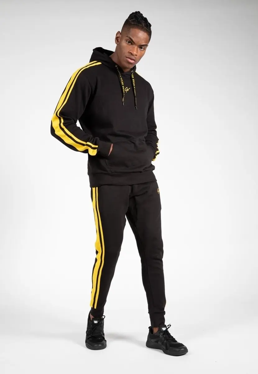 Gorilla Wear Banks Oversized Hoodie S - Zwart/Geel - afbeelding 6 van 6