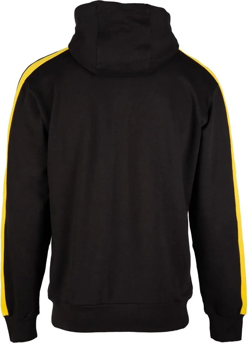 Gorilla Wear Banks Oversized Hoodie S - Zwart/Geel - afbeelding 3 van 6
