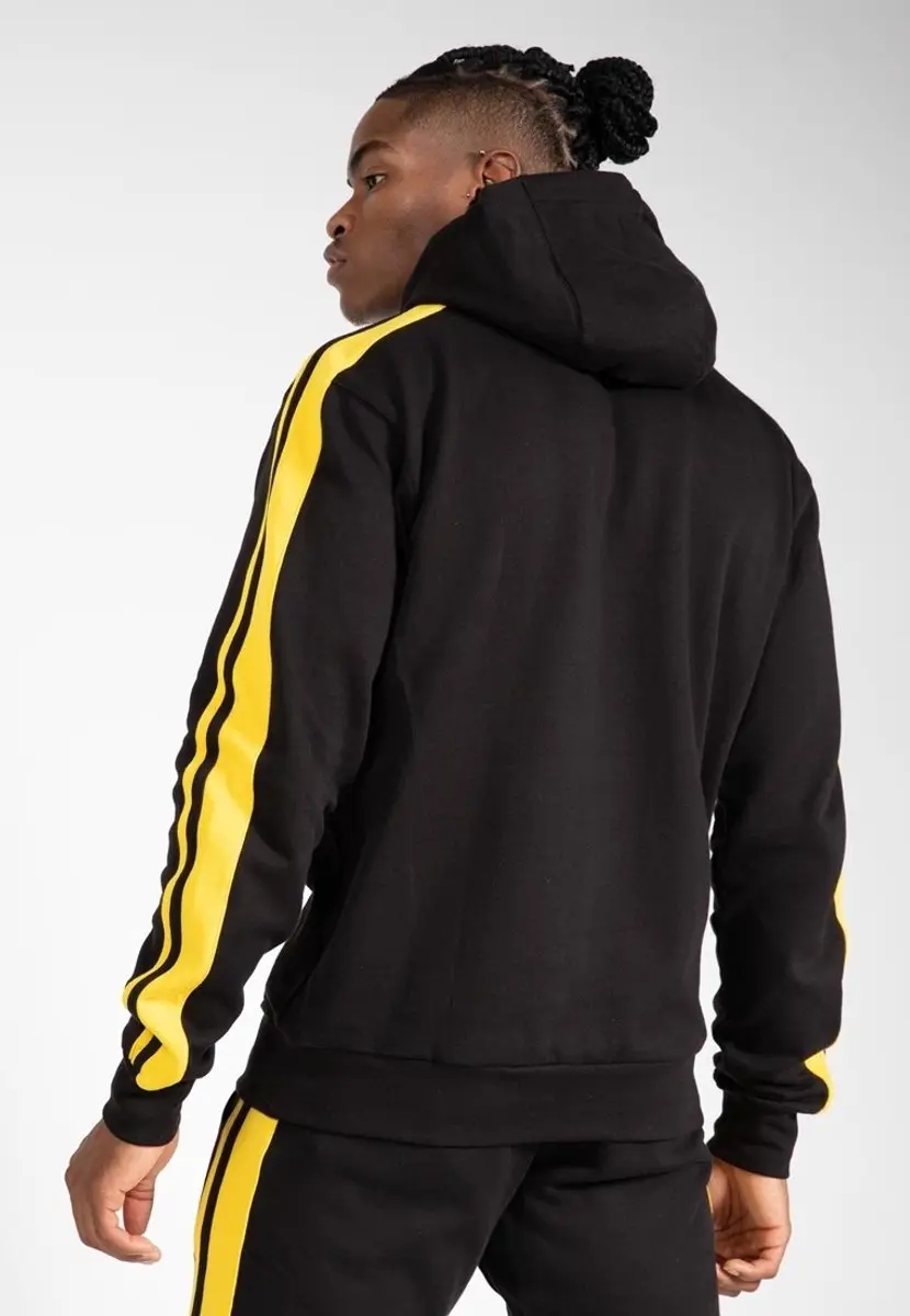 Gorilla Wear Banks Oversized Hoodie S - Zwart/Geel - afbeelding 4 van 6