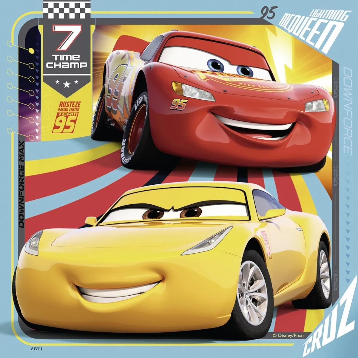 Ravensburger Cars 3 Legendes van de baan Puzzel - 147 Stuks (3x49) - Multicolor