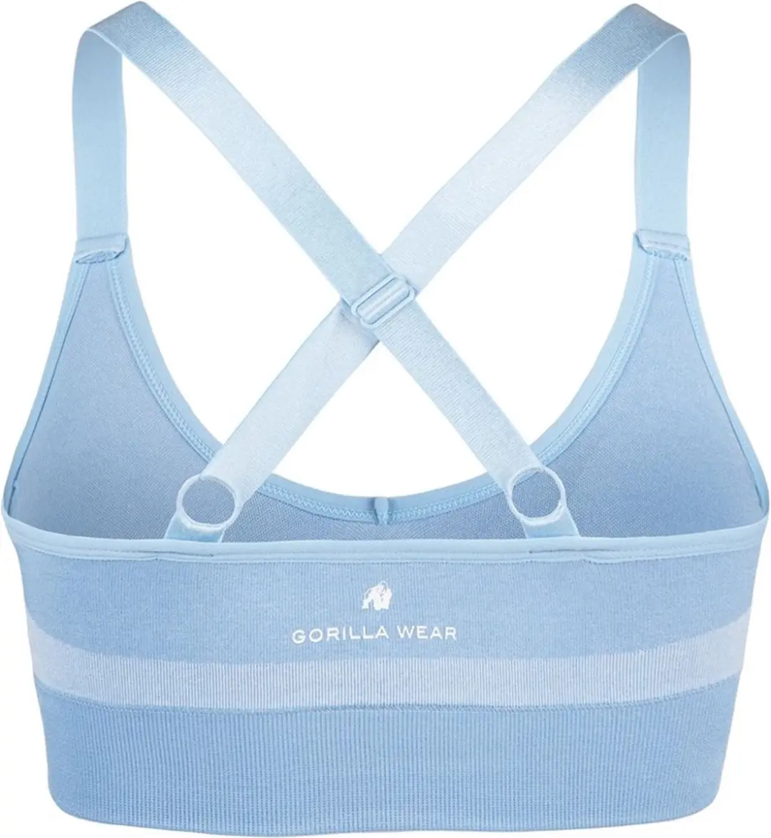 Gorilla Wear Selah Seamless Sportbeha - Lichtblauw