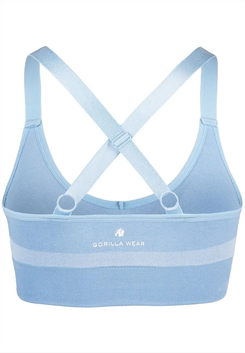 Gorilla Wear Selah Seamless Sportbeha - Lichtblauw