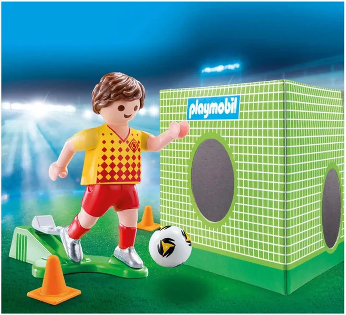 Playmobil Voetballer met doel 70157 - Multicolor