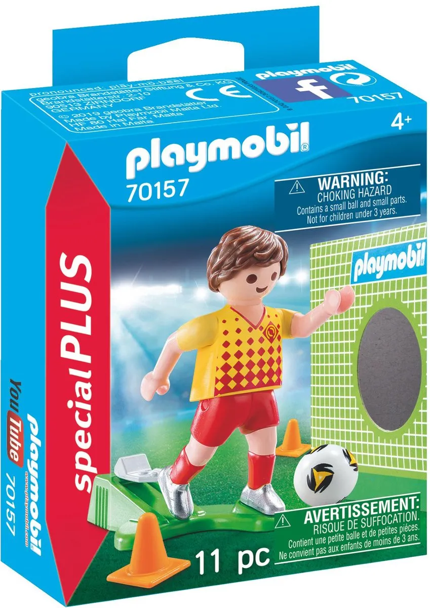 Playmobil Voetballer met doel 70157