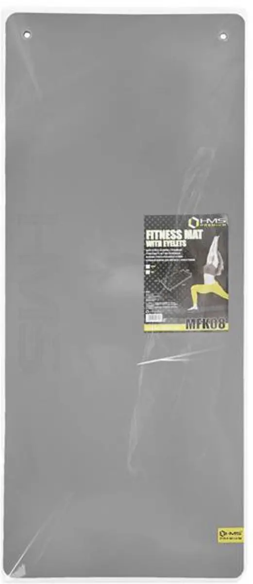 HMS Premium MFK08 Fitnessmat 140x60cm - Antislip Grijs/Zwart