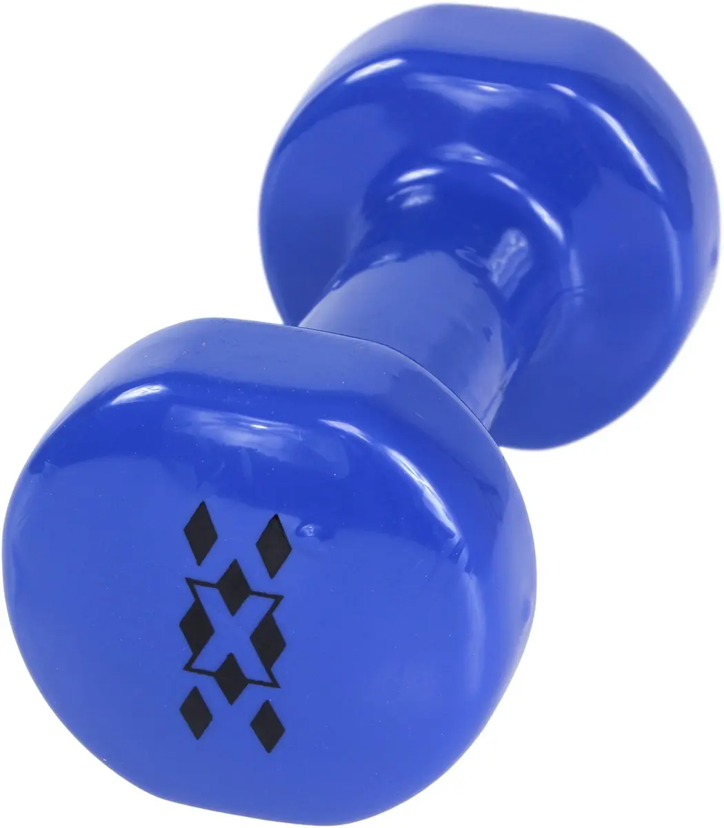 LifeMaxx Vinyl Dumbbellset 4kg - Donkerblauw