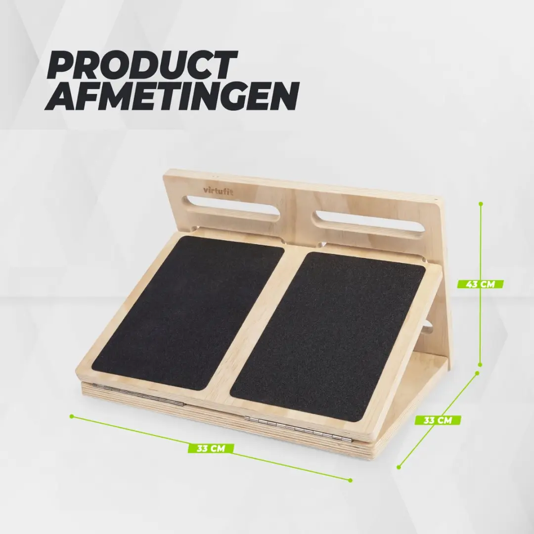 Virtufit Houten Slant Board 20°-50° - Kuitstretcher