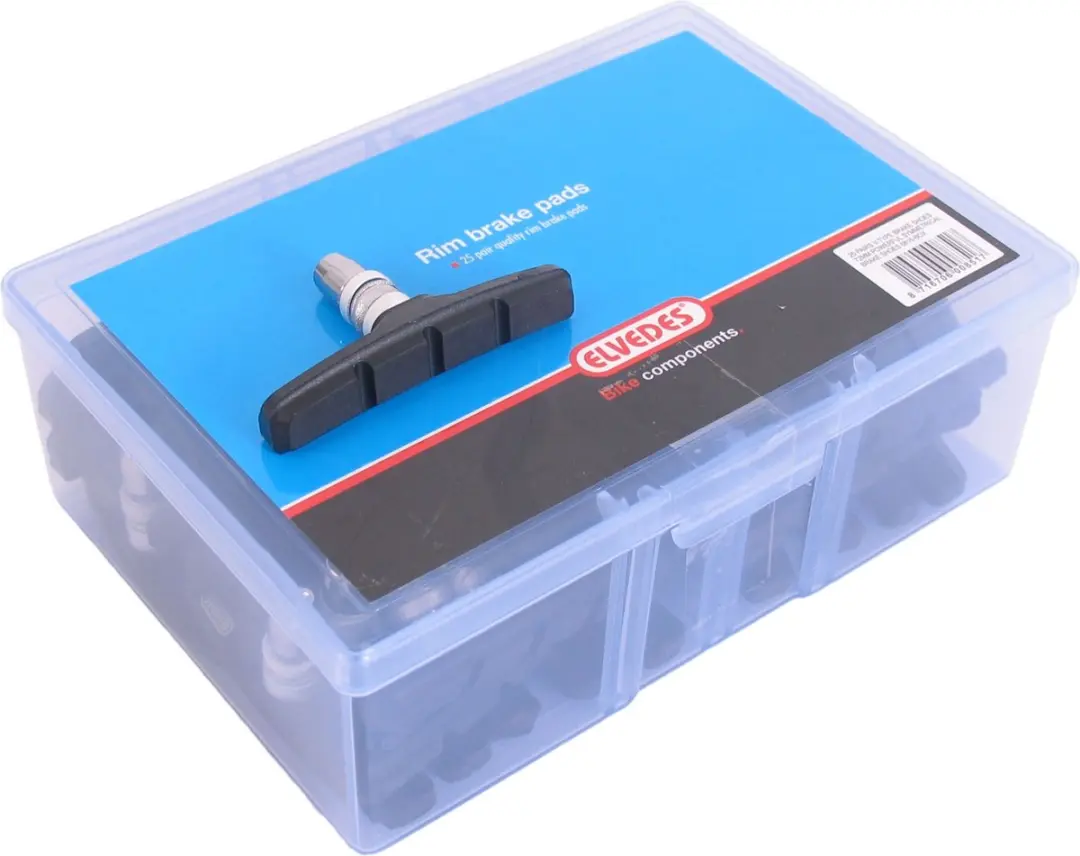 Elvedes V-brake Remblokken 72x15mm - 50 Stuks - Zwart - afbeelding 3 van 6