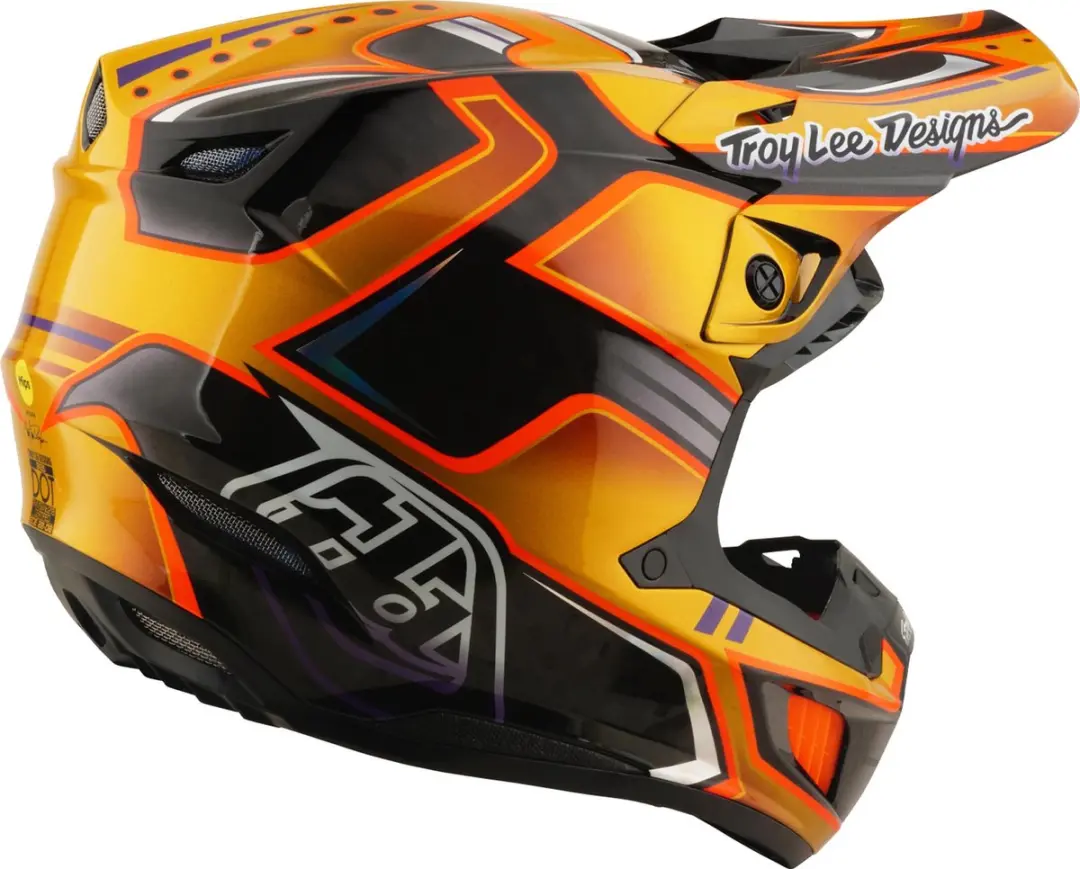Troy Lee Designs SE5 Carbon MIPS Crest Motocrosshelm - XL - Goud