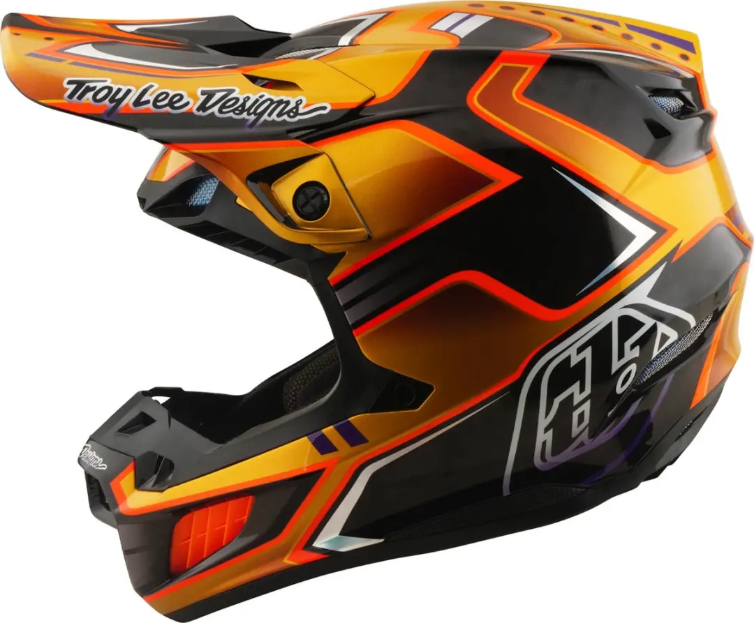 Troy Lee Designs SE5 Carbon MIPS Crest Motocrosshelm - XL - Goud