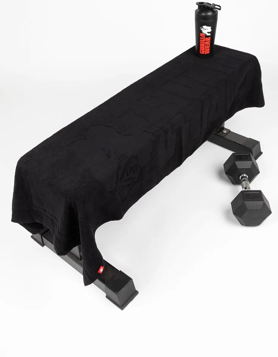 Gorilla Wear Handdoek - Zwart Large - afbeelding 2 van 6