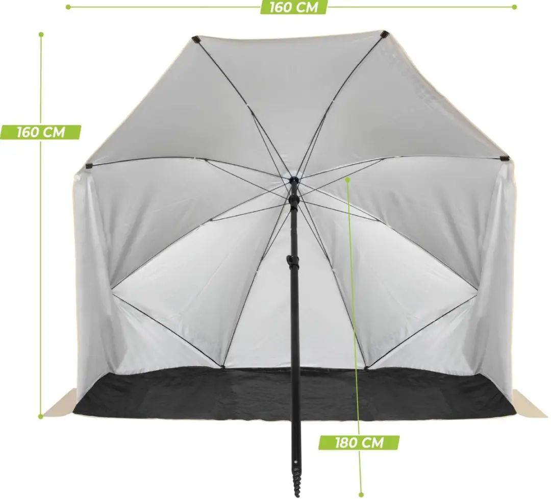 Virtufit Strandparasol Premium 160x180cm - Beige - afbeelding 6 van 6