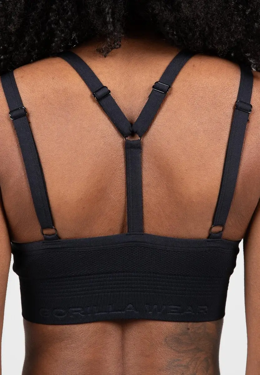 Gorilla Wear Whitney Seamless Sportbeha L/XL - Zwart