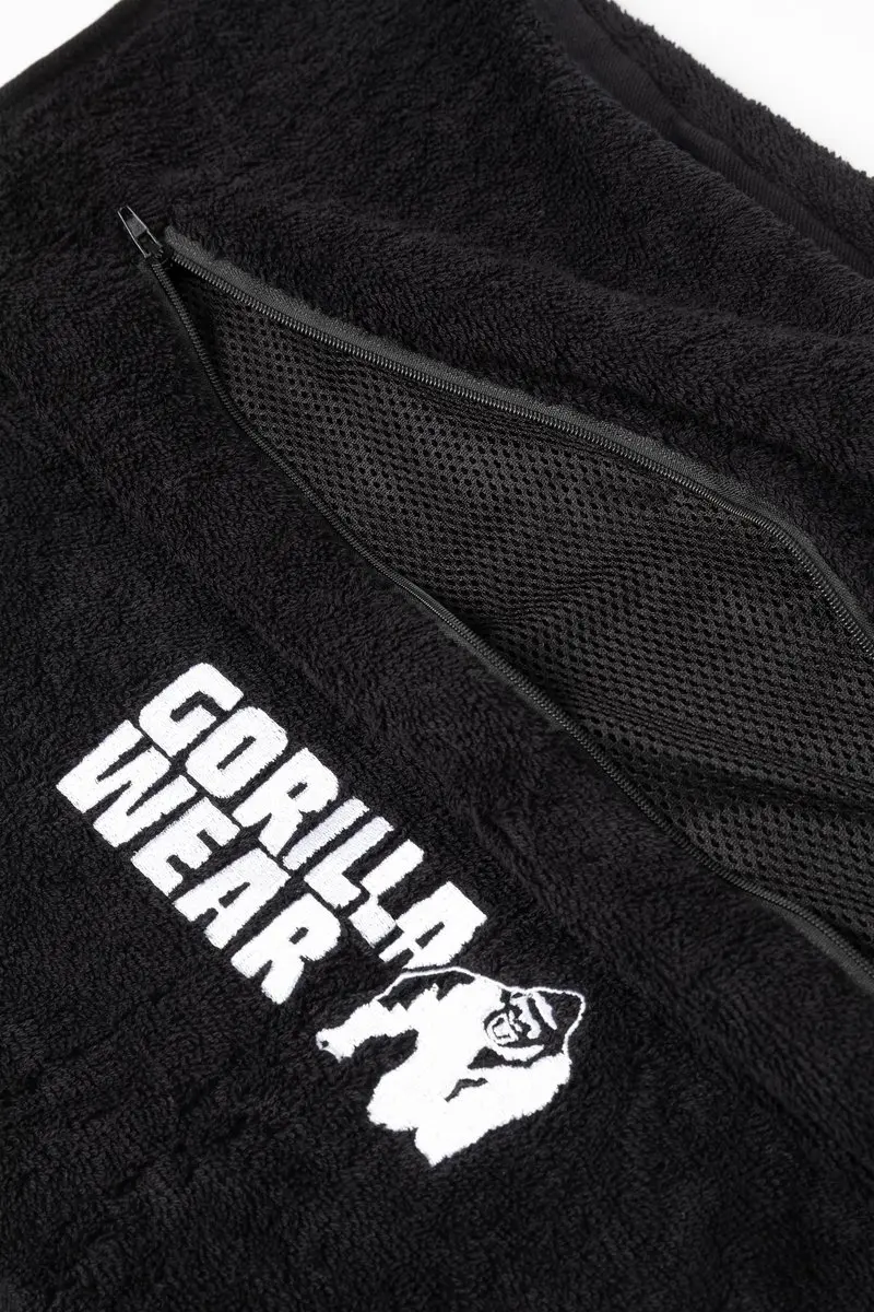 Gorilla Wear Zip Pocket Handdoek - Zwart - afbeelding 4 van 6