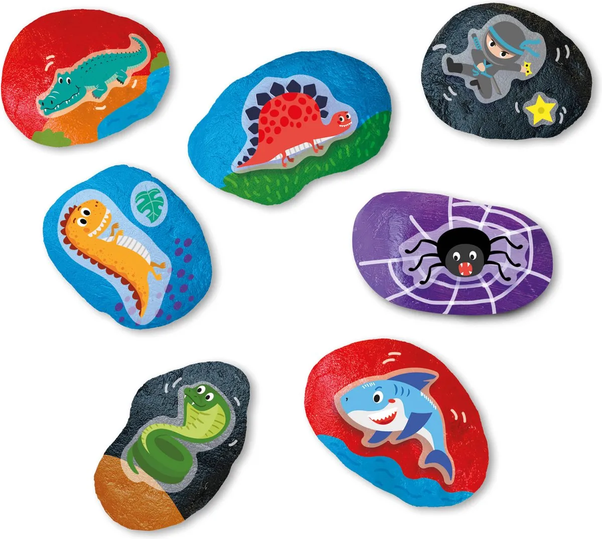 SES Creative Rub-on Stenen Schilderen - 5 Stenen