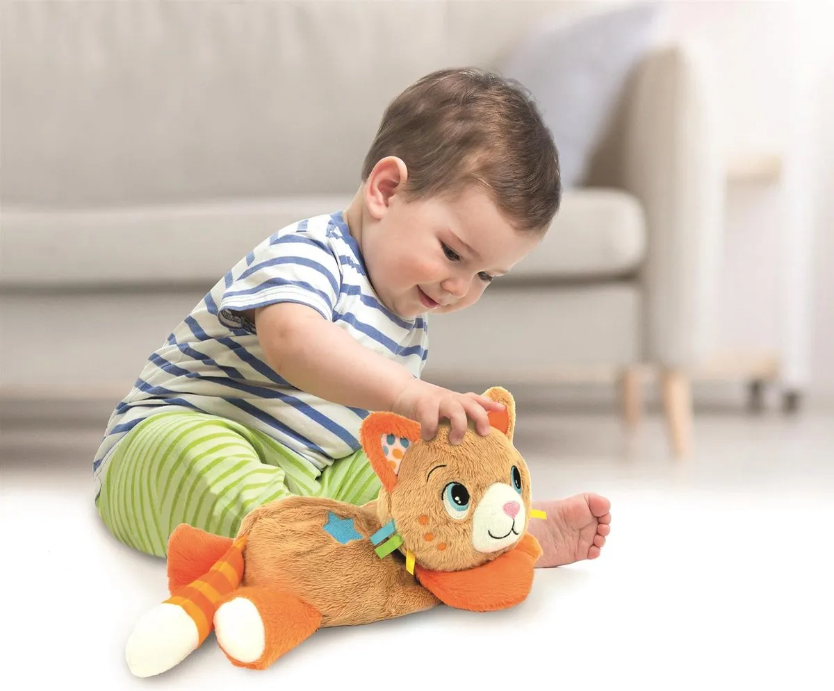 Clementoni Ron Ron Calming Cat Knuffelkat Blauw