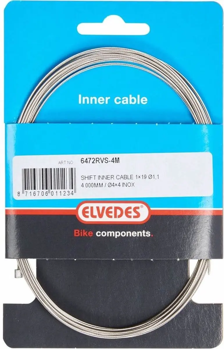 Elvedes 2250mm RVS Slick Schakelbinnenkabel - Ø1,1mm - N-nippel - afbeelding 6 van 6
