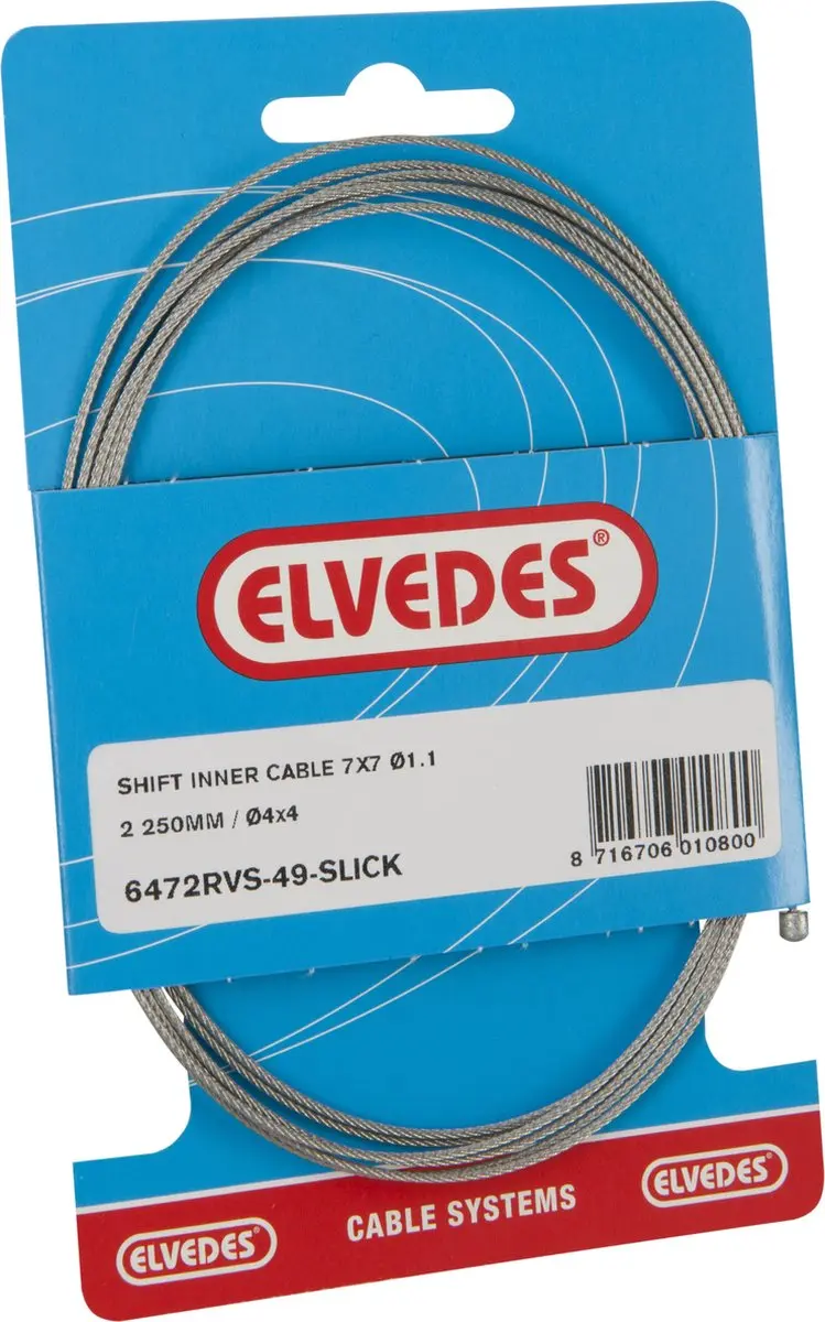 Elvedes 2250mm RVS Slick Schakelbinnenkabel