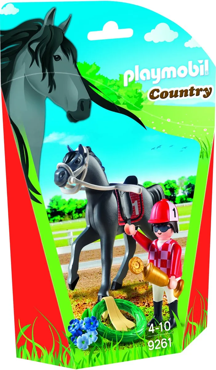 Playmobil Jockey met Paard 9261 - Multicolor - afbeelding 4 van 6