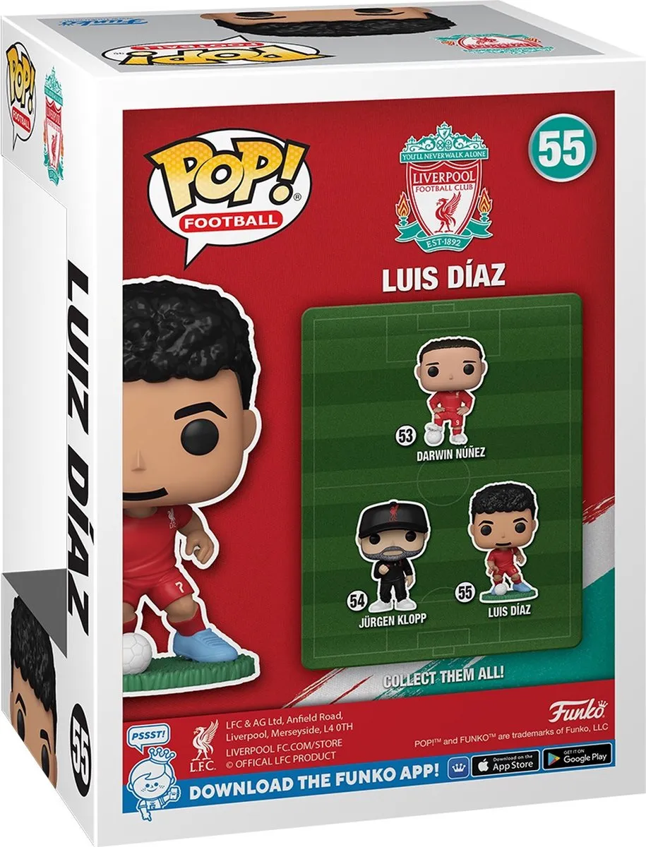 Funko Pop! Liverpool FC Luis Díaz 73934 - Veelkleurig