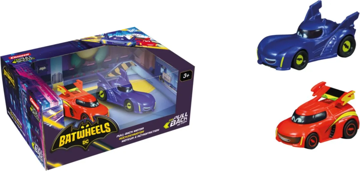Carrera Pull and Speed Batwheels BAM vs. RED 1:43