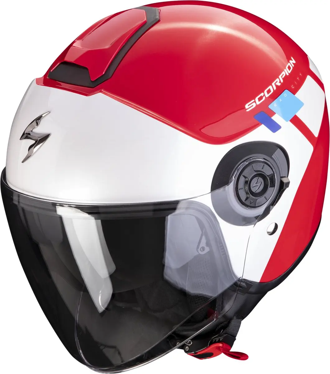 Scorpion Exo-City II Mall Rood-Wit-Blauw Jethelm